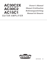 Vox AC30C2 Custom Tube Guitar Combo Amplifier El manual del propietario