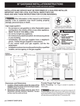 Frigidaire FFGF3012TB Guía de instalación