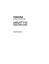 Toshiba Camileo P100 Guía de inicio rápido