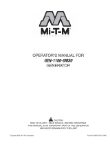 Mi-T-M 1100 Watt Generator El manual del propietario