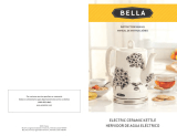 Bella 1.2L Flower Printed Electric Ceramic Kettle El manual del propietario