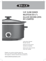 Bella 5Qt Manual Slow Cooker El manual del propietario