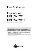 Eizo FDU2602WT Manual de usuario