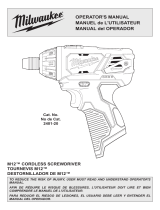 Milwaukee M12 2401-20 Manual de usuario