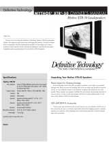 Definitive Technology Mythos XTR-50 Manual de usuario