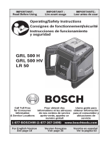 Bosch GRL 500 HCK Guía del usuario
