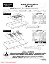 Maytag MGC4436BDW - 36 Inch Gas Cooktop Manual de usuario
