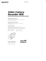 Sony CCD-TRV101 Manual de usuario