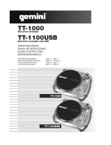 Gemini TT-1100USB Manual de usuario