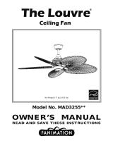Fanimation Louvre MAD3255 El manual del propietario