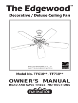 Fanimation Edgewood TF610 710 El manual del propietario