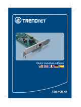 Trendnet TEG-PCITXR Quick Installation Guide