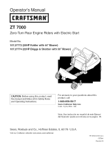 Craftsman ZT 700 El manual del propietario