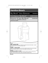 Hamilton Beach 67601H - Big Mouth 800 Watt Juice Extractor Manual de usuario