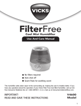 Vicks V4600 - Filter Free Cool Mist El manual del propietario