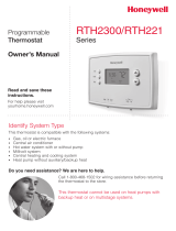 Honeywell RTH221 Series Manual de usuario