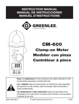 Greenlee CM-600 Clamp-on Meter (with DC) Manual de usuario