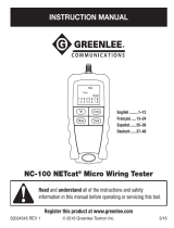 Greenlee NC-100 NETcat Micro Wiring Tester Manual de usuario