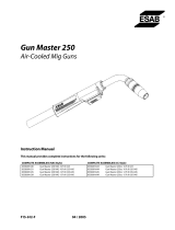 ESAB Gun Master 250 Air-Cooled Mig Guns Manual de usuario