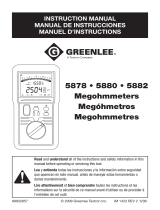 Greenlee 5878, 5880, & 5882 Megohmmeter Manual de usuario