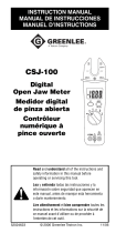 Greenlee CSJ-100 Digital Open Jaw Meter Manual de usuario