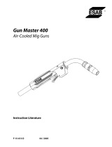 ESAB Gun Master 400 Air-Cooled Mig Guns Manual de usuario