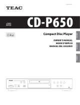 TEAC CD-P650-B Manual de usuario