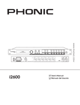 Phonic i2600 Manual de usuario