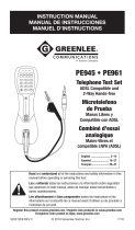 Greenlee PE945, PE961 Telephone Test Set Manual de usuario