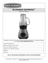 Back to Basics Blender Express Manual de usuario