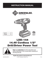 Greenlee "LDD-144 14.4V Cordless 1/2"" Drill/Driver" Manual de usuario