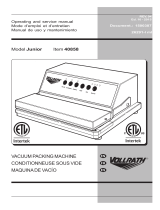 Vollrath Vacuum Pack Machine, Out-of-Chamber Manual de usuario