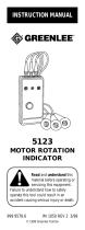 Greenlee 5123 Motor Rotation Indicator Manual de usuario