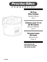 Proctor Silex 60-Cup Rice Cooker Instrucciones de operación