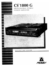 Peavey CS 1800G Professional Stereo Power Amplifier Manual de usuario