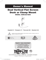 Tripp Lite Dual Vertical Flat Screen Desk or Clamp Mount El manual del propietario