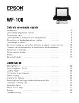 Epson WorkForce WF-100 Guía de inicio rápido