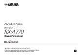 Yamaha RX-A770 El manual del propietario