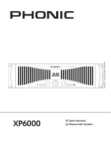 Phonic XP 6000 Manual de usuario