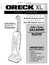 Oreck U4140HH Manual de usuario