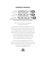 JL Audio JX250/1D El manual del propietario