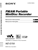 Sony Walkman MZ-G755 Manual de usuario