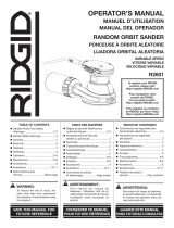 RIDGID Lijadora orbital aleatoria de 5” Manual de usuario
