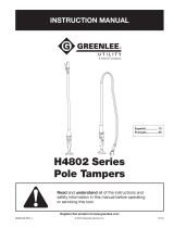 Greenlee H4802 Series Pole Tampers Manual de usuario