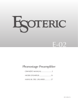 Esoteric E-02 El manual del propietario
