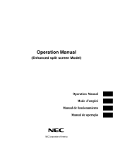 NEC split screen Model Manual de usuario