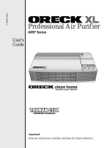 Oreck Professional Air Purifier 21057-03 Manual de usuario