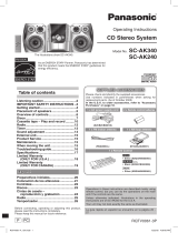 Panasonic SCAK240 Instrucciones de operación