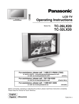 Panasonic TC32LX20 Instrucciones de operación