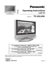 Panasonic TC22LH30 Instrucciones de operación
